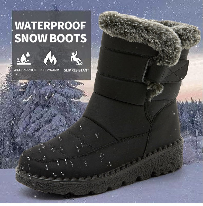 Women's Boots 2025 Trend Winter Shoes For Woman Winter Boots Ankle Low Heels Botas Mujer Waterproof Snow Boots With Fur Shoes
