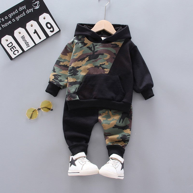 New Spring Autumn Children Clothing Baby Girl Clothes Boys Casual Hooded T-Shirt Pants 2Pcs/Sets Toddler Costume Kids Tracksuits