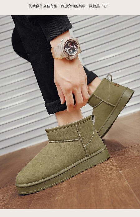 Mens Shoes Classic Top Quality Suede Leather Ankle Boots 2025 Winter Snow Boots for Men New Fashion Australia Boots 36-45