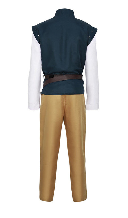 Tangled Couple Cosplay Costume Rapunzel Long Gown Flynn Rider Prince Outfit Full Set Halloween Stage Performance Wear