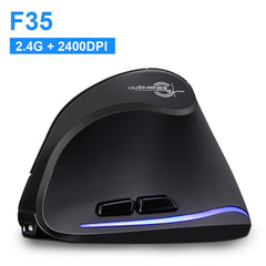Lefon 2.4G Ergonomic Mouse Wireless Vertical Mouse Rechargeable Gaming Mice for PC Laptop MacOS Office F35C/F35B/F35 MODEL
