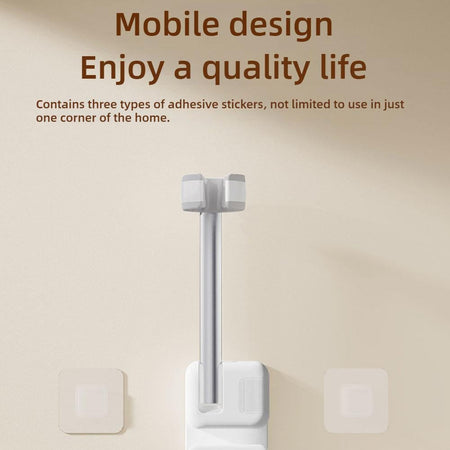 Angle Adjustable Hair Dryer Holder Non-Drilling Wall-Mounted Hair Dryer Stand For Bathroom Free-hand Lazy Storage Rack Shelf