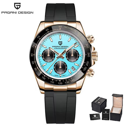40mm New V2 PAGANI DESIGN Men's Quartz Watches Sapphire Retro Chronograph Stainless Steel Waterproof Watch Men Relogio Masculino