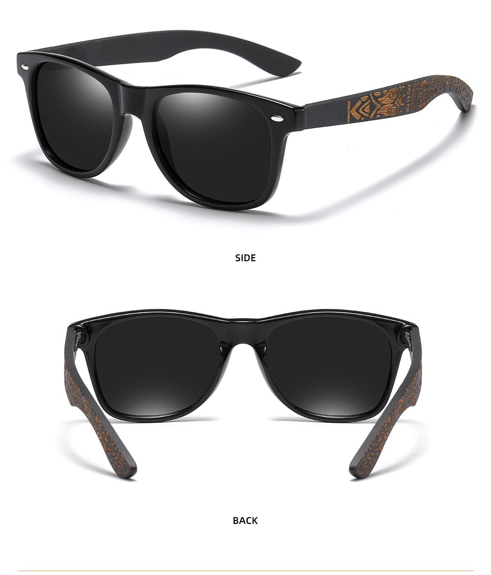 GM Brand Wooden Bamboo Polarized Men's Sunglasses Oval Frame Sun glasses Women Sun glass S5097es Male Oculos de sol Masculino