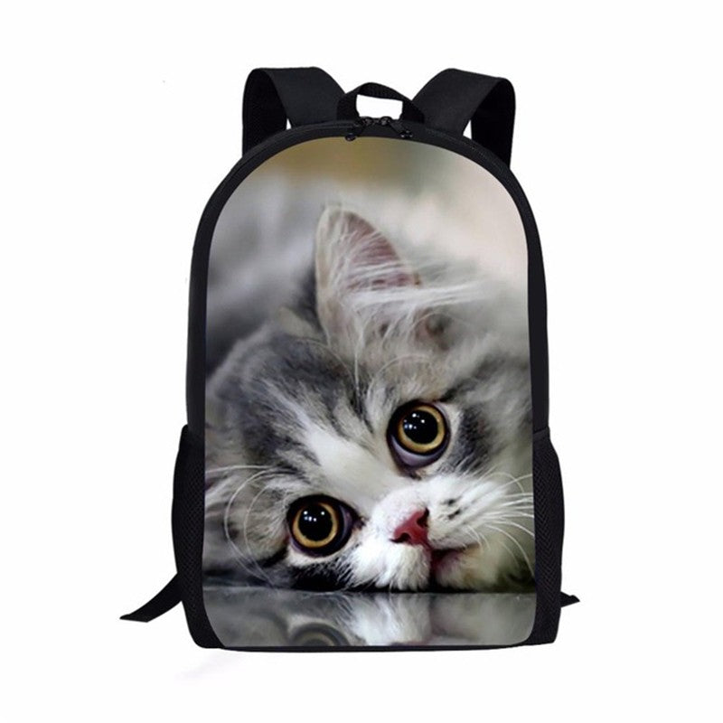 Trendy Popular Cat Notebook Backpacks pupil School Bags 3D Print Oxford Waterproof Boys/Girls Laptop Backpacks