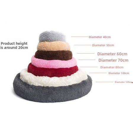 Plush Round Pet Beds for Dogs and Cats Winter Dog Mats Pet Beds Pet Supplies