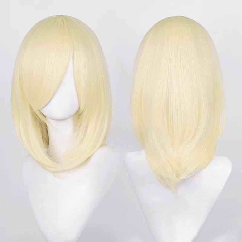 Cosplay Wigs Multicolor 16 Inch Short Straight Men's Wig Synthetic Heat Resistant Wigs for Anime Cosplay Halloween Party Use