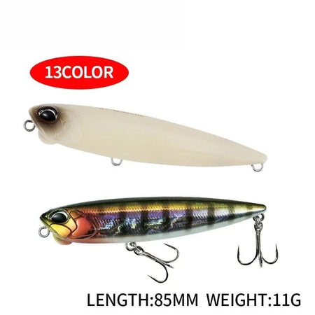85mm 11g Floating Pencil Fishing Lure Topwater Walking the Dogs Freshwater Swimbait Wobbler for Pike Bass Artificial Hard Baits