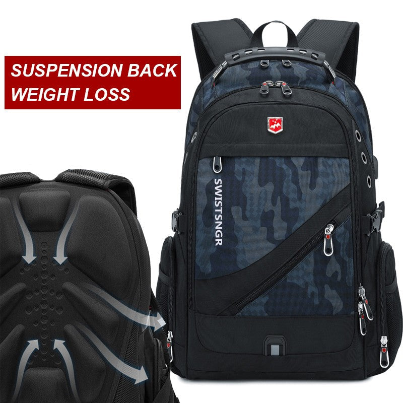 Brand Men's Backpack Anti-theft Waterproof 17inch Laptop Backpacks USB Charging Business Travel Backpack School Bag Male Mochila