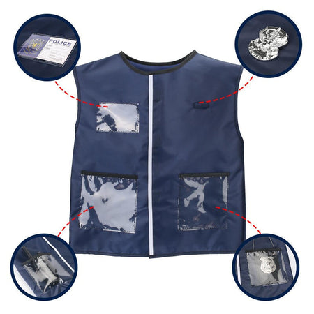 Police Cosplay Costumes for Unisex, Police Toys, Policeman, Compass, Whistle, Police Badge, Carnival Costume Props, Halloween