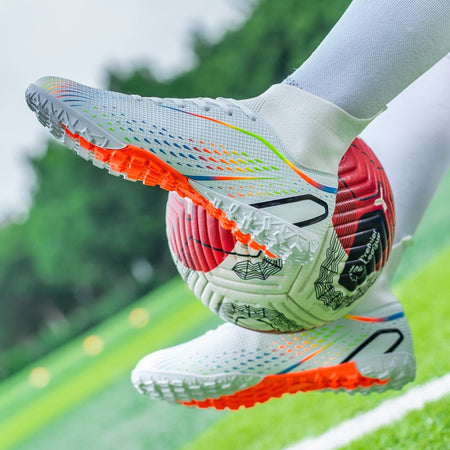 MenOutdoor Football Boots Professional Training Soccer Shoes Soccer Cleats Turf Futsal Match Grass Unisex Non-slip Breathable