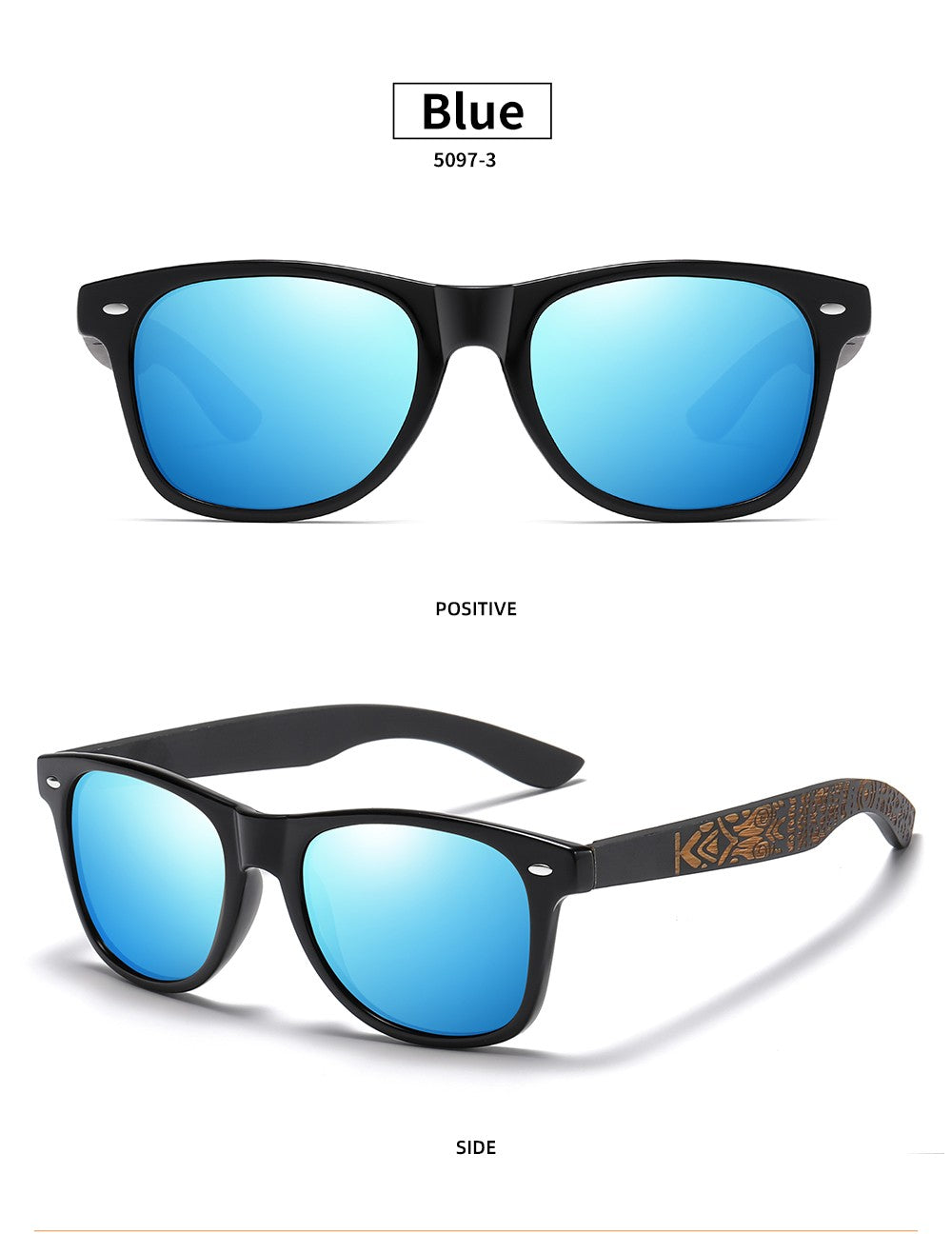 GM Brand Wooden Bamboo Polarized Men's Sunglasses Oval Frame Sun glasses Women Sun glass S5097es Male Oculos de sol Masculino
