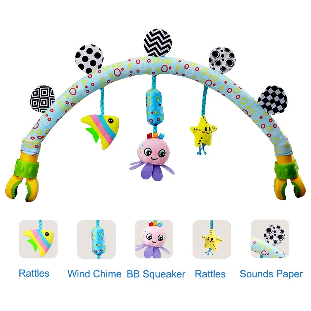 Baby Toy Toddler Cribs Cradles Hanging Bell Baby Stuff Newborn Stroller Stroller Play Arch Bed Toys for Babies 0 12 Months