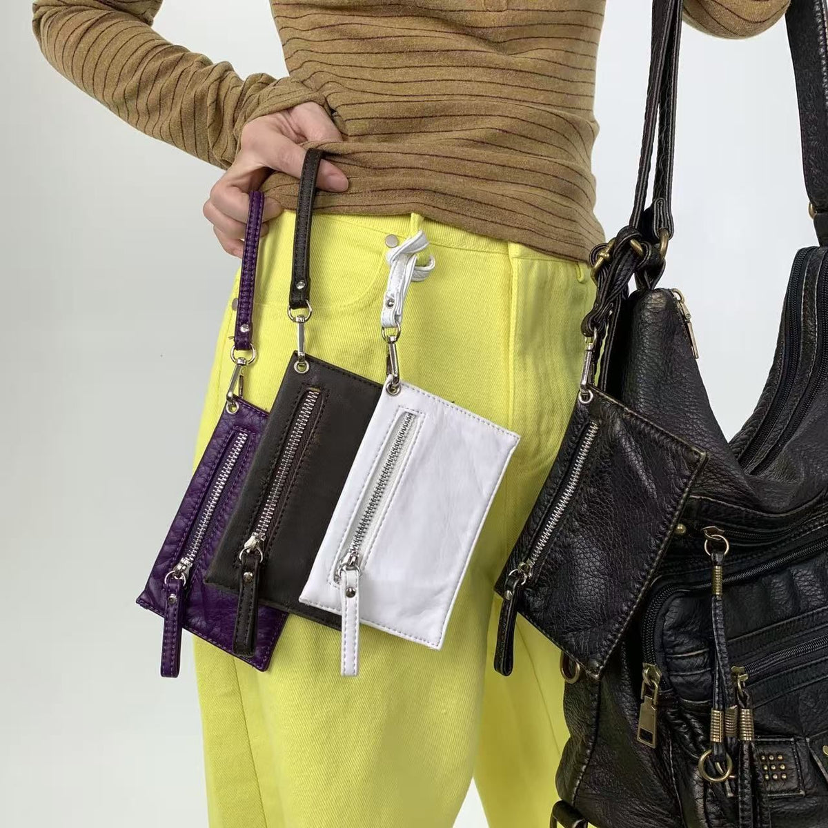Y2K vintage matching small change bag, spicy girl street personality big bag, strap small card bag