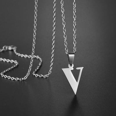 26 Alphabet Letters A-Z Name Pendant Stainless Steel Necklace Initial Minimalist Necklaces For Men Women Fashion Gifts Wholesale