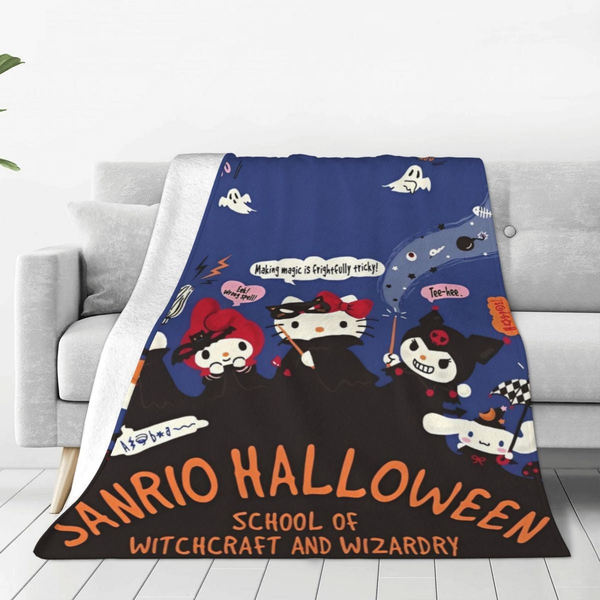 Christmas Hello Kitty Blankets Quality Warm Throw Blanket Winter Travel Office Couch Bed Graphic Bedspread