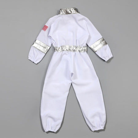 Child Spaceman Costume Halloween Party Outfit with Cap Astronaut Role Play Costume for Kids Boys & Girls Carnival Party