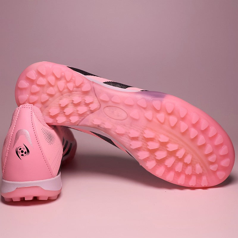 2503TF Without-Lace Mens Soccer Shoes SLIP-ON Non-Slip Turf Soccer Cleats for Kid TF/FG Training Football Boots Chuteira Campo