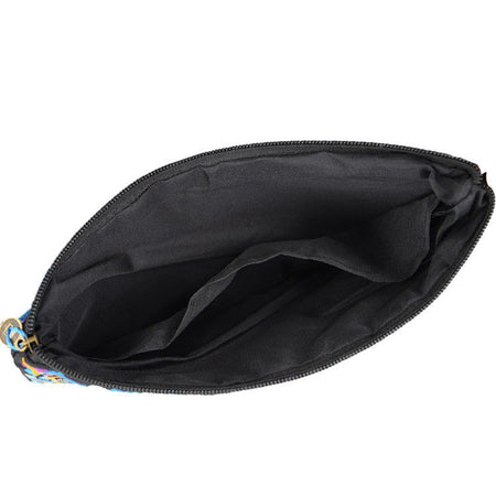 Ethnic Floral Embroidery Long Wallet Wristlet Clutch Bag Phone Vintage Embroidered Wristlet Clutch Evening Bag Wallets for Women