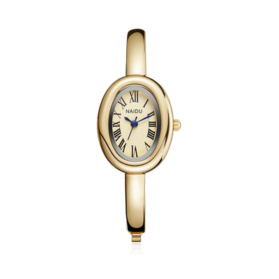 Fashionable Luxury Elegant ladies' Bracelet Watch Roman Numeral Oval Waterproof Women's Quartz Watch reloj ???? ??????? ????????
