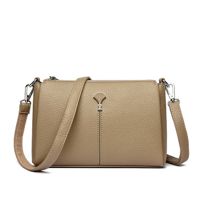Top Quality Pu Leather Female Crossbody Three Layers Pockrts Bag Elegant Shoulder Bags for Women Casual Purses and Handbags Sac