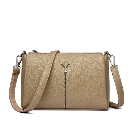 Top Quality Pu Leather Female Crossbody Three Layers Pockrts Bag Elegant Shoulder Bags for Women Casual Purses and Handbags Sac
