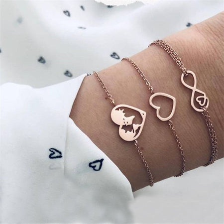Cuban Chain Bracelet Set for Women, Gold Color, Boho Retro, Thick Twist, Trendy Quality Jewelry Gifts, 11Pcs, 2024