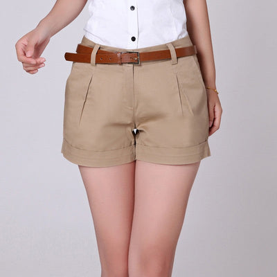 New Women'S Summer Thin Casual Pure Color Shorts Korean Fashion And Versatile Comfortable Slimming Pure Cotton 3-Point Pants