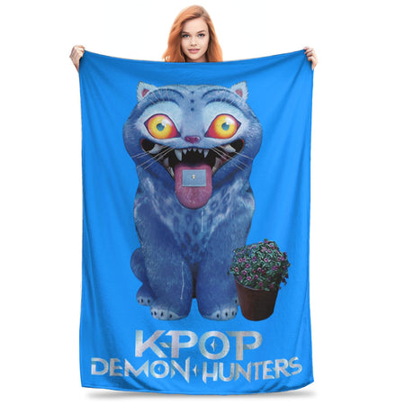 Huntrix Zoey Rumi Mira Blanket Cover Flannel KPop Demon Hunters Lightweight Throw Blankets for Outdoor Travel Bed Rug
