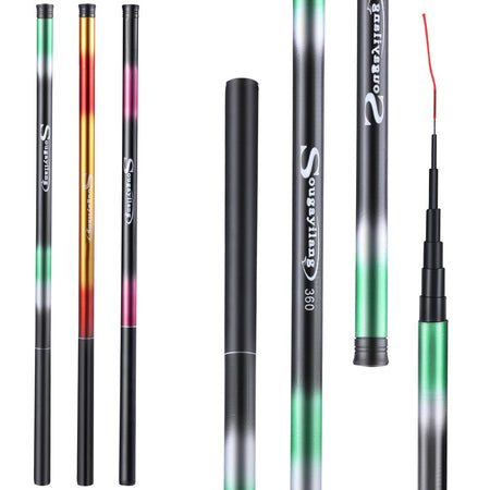 Sougayilang Fiberglass Portable Multi Section Fishing Rod 2.7-5.4m Rough and Anti Bending Opens Up A Smooth Fishing Journey