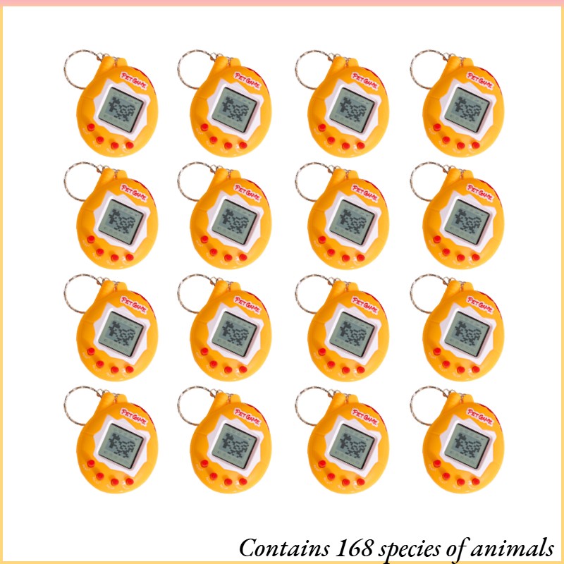 6-48PCS Virtual Pet Keychain Digital Pet Electronic Handheld Game Video Game Party Birthday Nostalgic 90s