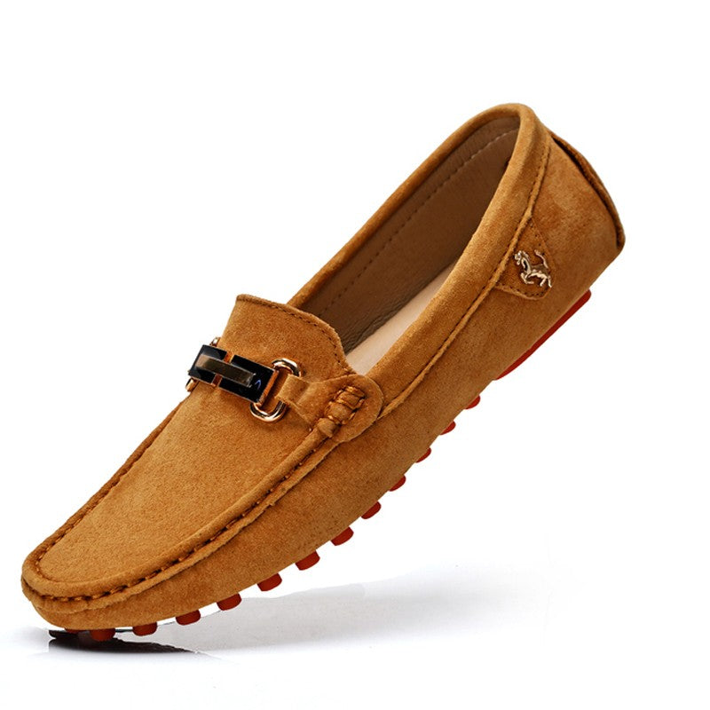 YRZL Loafers Men Big Size 48 Soft Driving Moccasins High Quality Flats Genuine Leather Shoes Men Slip-on Suede Loafers for Men