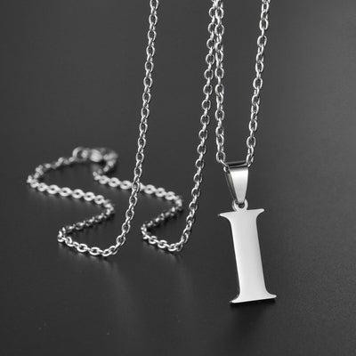 26 Alphabet Letters A-Z Name Pendant Stainless Steel Necklace Initial Minimalist Necklaces For Men Women Fashion Gifts Wholesale
