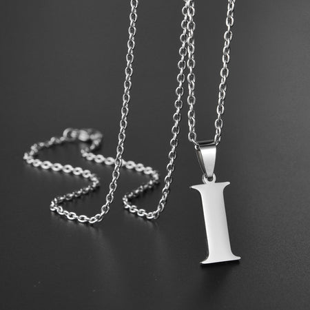 26 Alphabet Letters A-Z Name Pendant Stainless Steel Necklace Initial Minimalist Necklaces For Men Women Fashion Gifts Wholesale