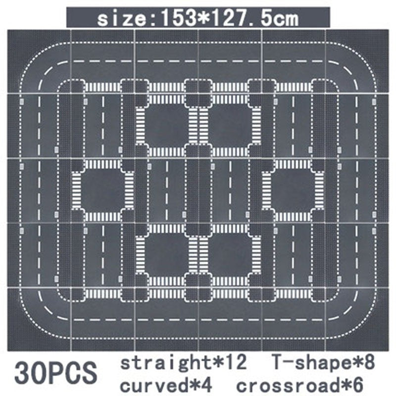 City Road Street Baseplate Straight Crossroad Curve T-Junction Building Blocks Base Plate 32*32 Compatible All Brands City