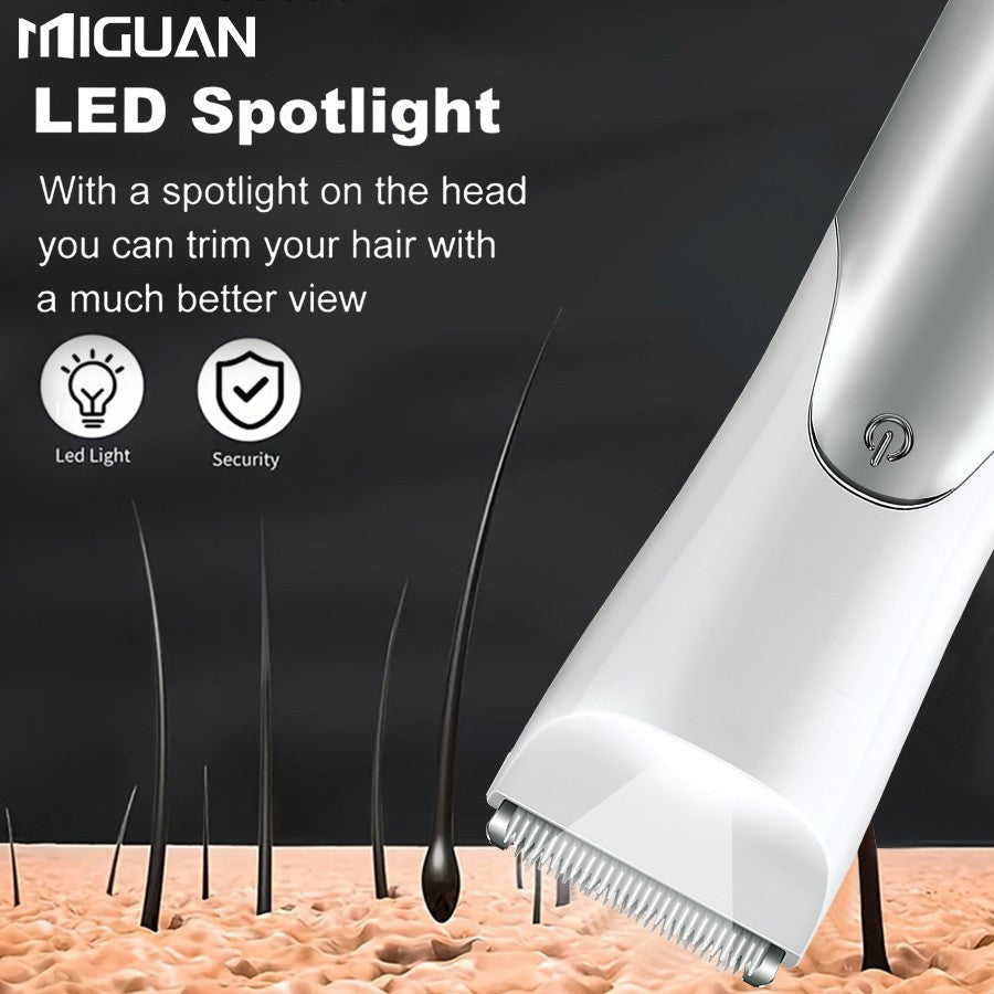 Men's body trimmer, electric shaver, electric inguinal and hair trimmer, ceramic blade male hygiene shaver trimmer