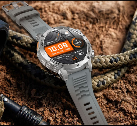 2025 New Military Smart Watch 1000Mah Battery Fitness Tracking 10ATM Waterproof Tactics Sport Flashlight call Bracelet For Men
