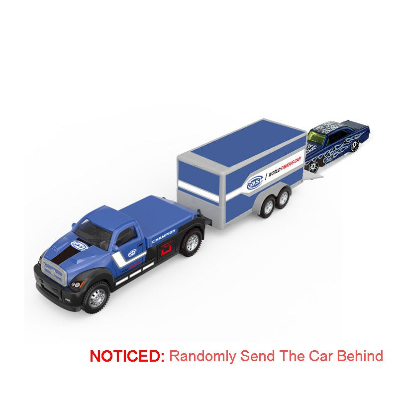 1:64 Scale Container Truck Miniature Model Toy Cars Metal Diecast Trailer with Pull Back Transport Vehicle Toys for Kids Gifts