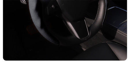 For Tesla Model Y Juniper 2025+ Steering Wheel Cover All Season Universal Deer Suede Sports Steering Wheel Cover