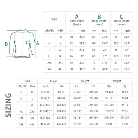 WOSAWE Men's Cycling Jersey Set Winter Fleece Cycling Jacket Pants Warm Long-sleeved Suit Bike Bicycle Jacket Riding Suit