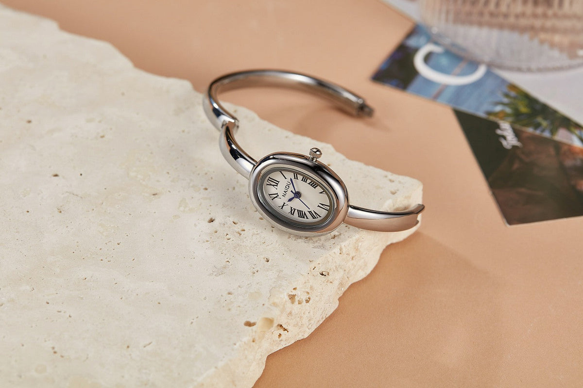 Fashionable Luxury Elegant ladies' Bracelet Watch Roman Numeral Oval Waterproof Women's Quartz Watch reloj ???? ??????? ????????