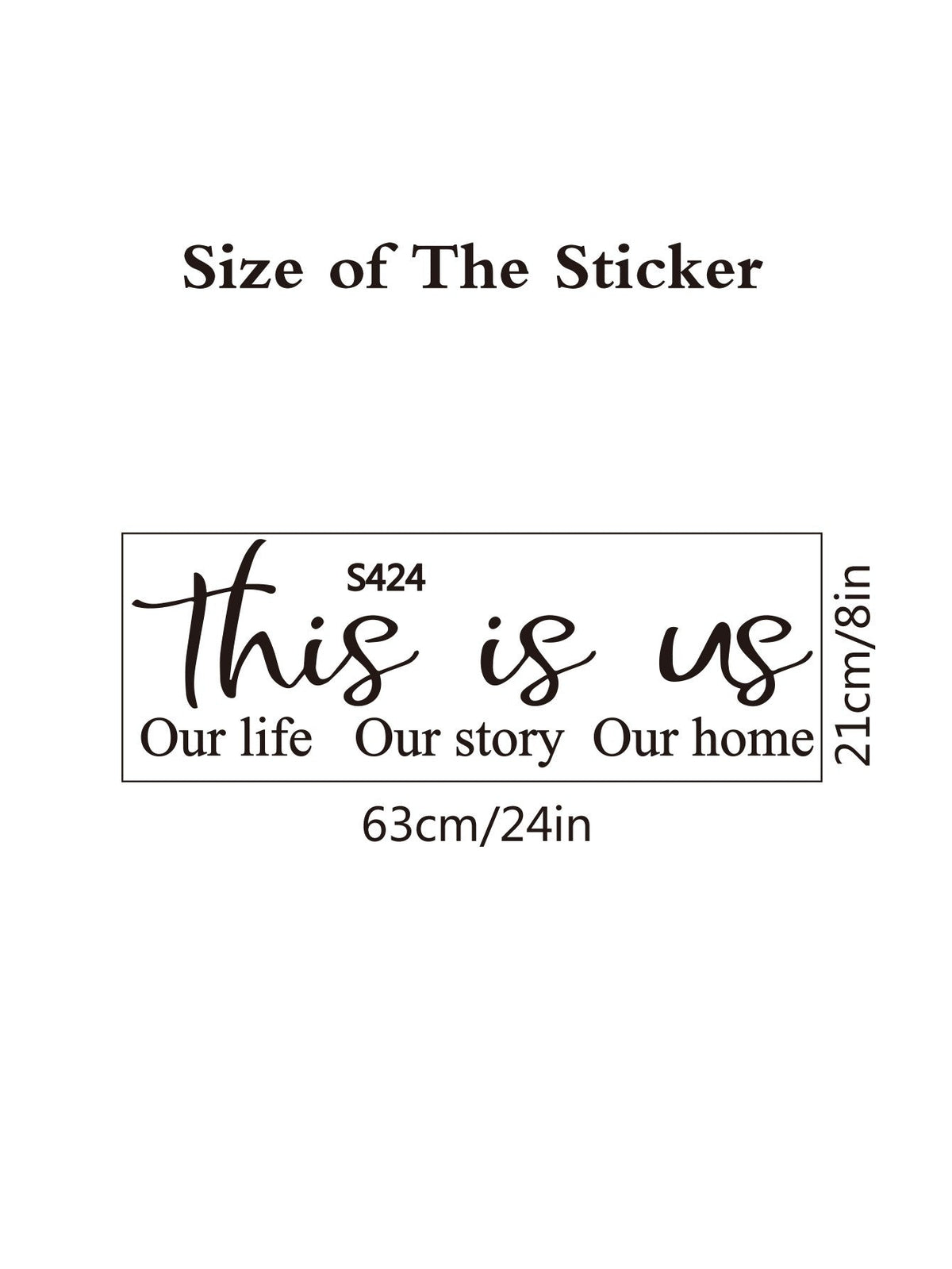 1 pc pretty words- this is us our life our story our home Wall Sticker Home Decoration Accessories For Living Room Bedroom