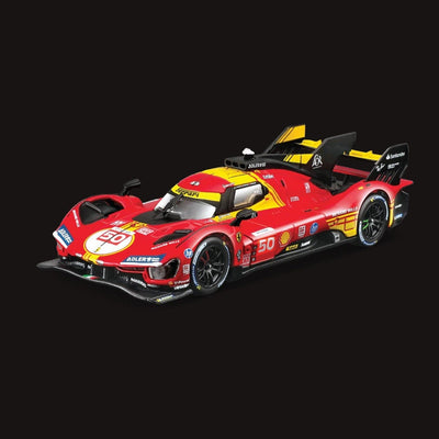 New In Stock Bburago 1:43 24h Le Mans Ferrari 499p 2024 #83 Includes Base And Acrylic Box Alloy Miniature Diecast Model Toys