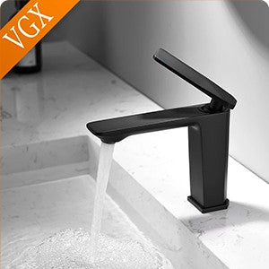 VGX Bathroom Faucets Luxury Gold Basin Mixer Sink Faucet Gourmet Washbasin Tapware Hot Cold Water Tap Brass Chrome Black Grey