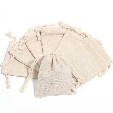 5-10Pcs/Lot Natural Linen Burlap Bags Jute Gift Bag Drawstring Gift Bags Ornament Pouch Cosmetic Washing Storage Candy Party Bag