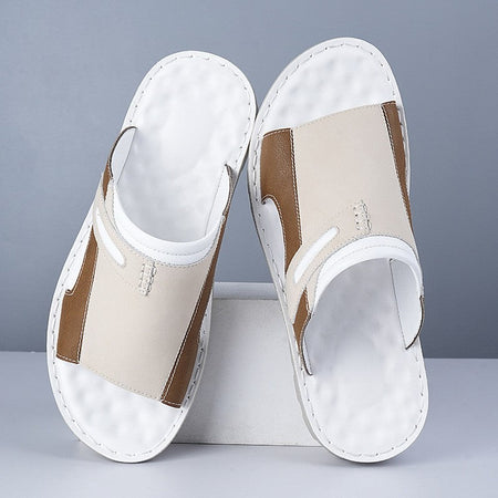 Men's sports shoes, summer casual shoes, beach sandals, slippers, outdoor walking, comfortable, leather, fashionable, lightweigh