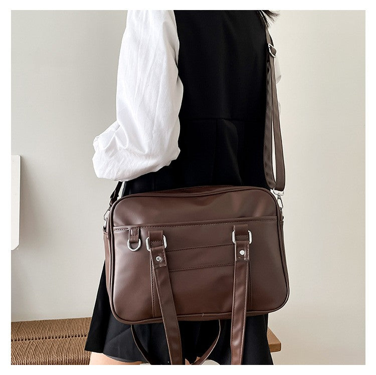 Japanese Style JK Bag Women High School Student Uniform Bag PU Leather Shoulder Bag Women Simple Handbags Crossbody Bags Itabag
