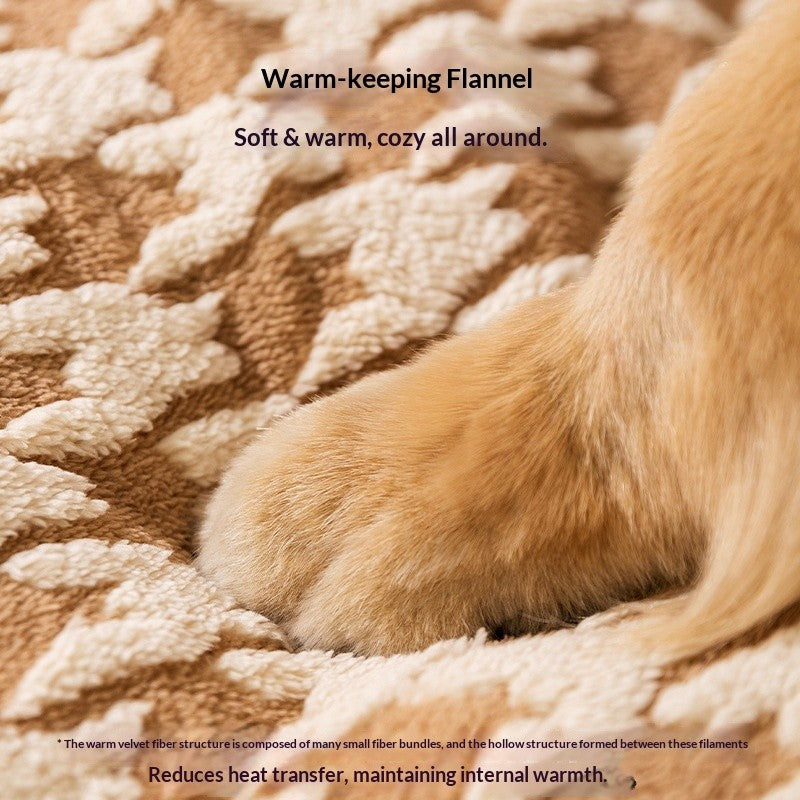 Dog Den Large-sized Dogs' Winter and Autumn Warmth Preservation Quilted Cat Den Drawer House Pet Bed Golden Retriever Washable
