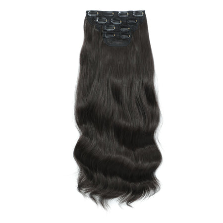 24Inch 61cm Body Wave Synthetic Wavy Blond 27/613 White Clip In Hair Extensions 4Pcs/lot 220g Heat Resistant Fiber