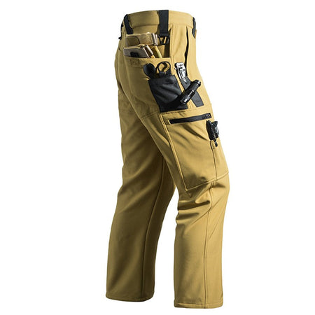 Men's Winter Autumn Fleece Softshell Pants Tactical Military Combat Cargo Trousers Hiking Camping Climbing Casual Sportwears